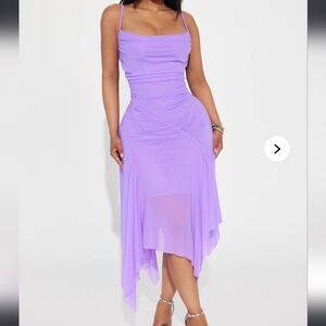 Haute Monde Vibrant Lavender Asymmetrical Dress